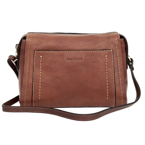 933154 tan dark brown Женская сумка Gianni Conti
